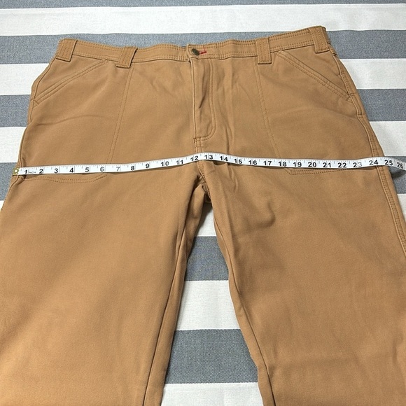Coleman Men’s Fleece Lined Canvas Work Pants Tan Brown Sz 40x32 Utility Rugged - Picture 4 of 9